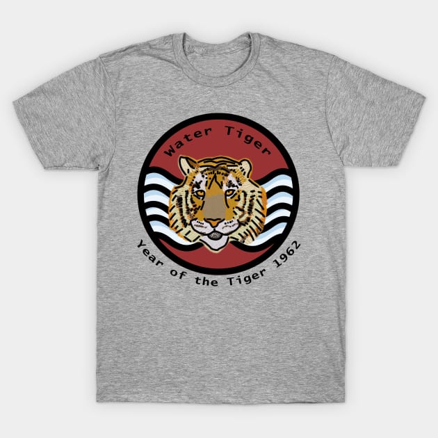 62nd Birthday Born Year of the Water Tiger 1962 T-Shirt by ellenhenryart